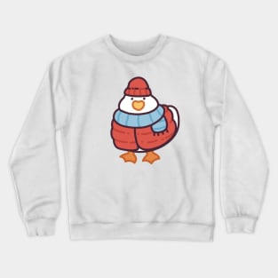 Duckie Winter Outfit - Red Crewneck Sweatshirt